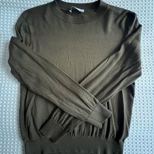 Mango Army Green Sweater